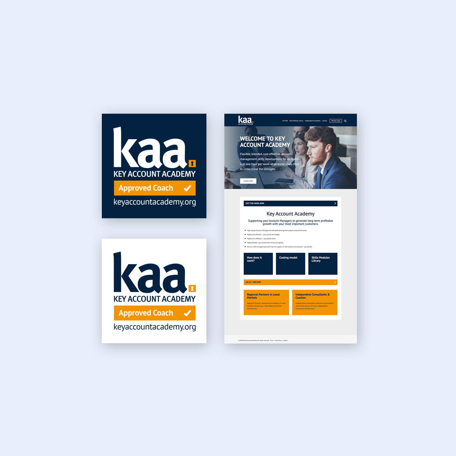 Key Account management website and graphic design